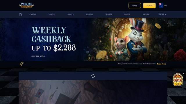 Pokies Palace casino screenshot